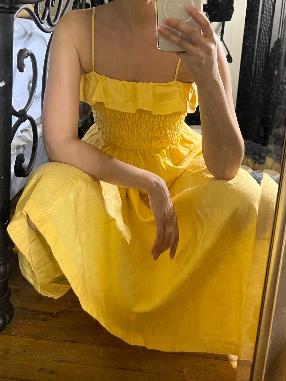 Aritzia Wilfred Portea Linen Dress XS
